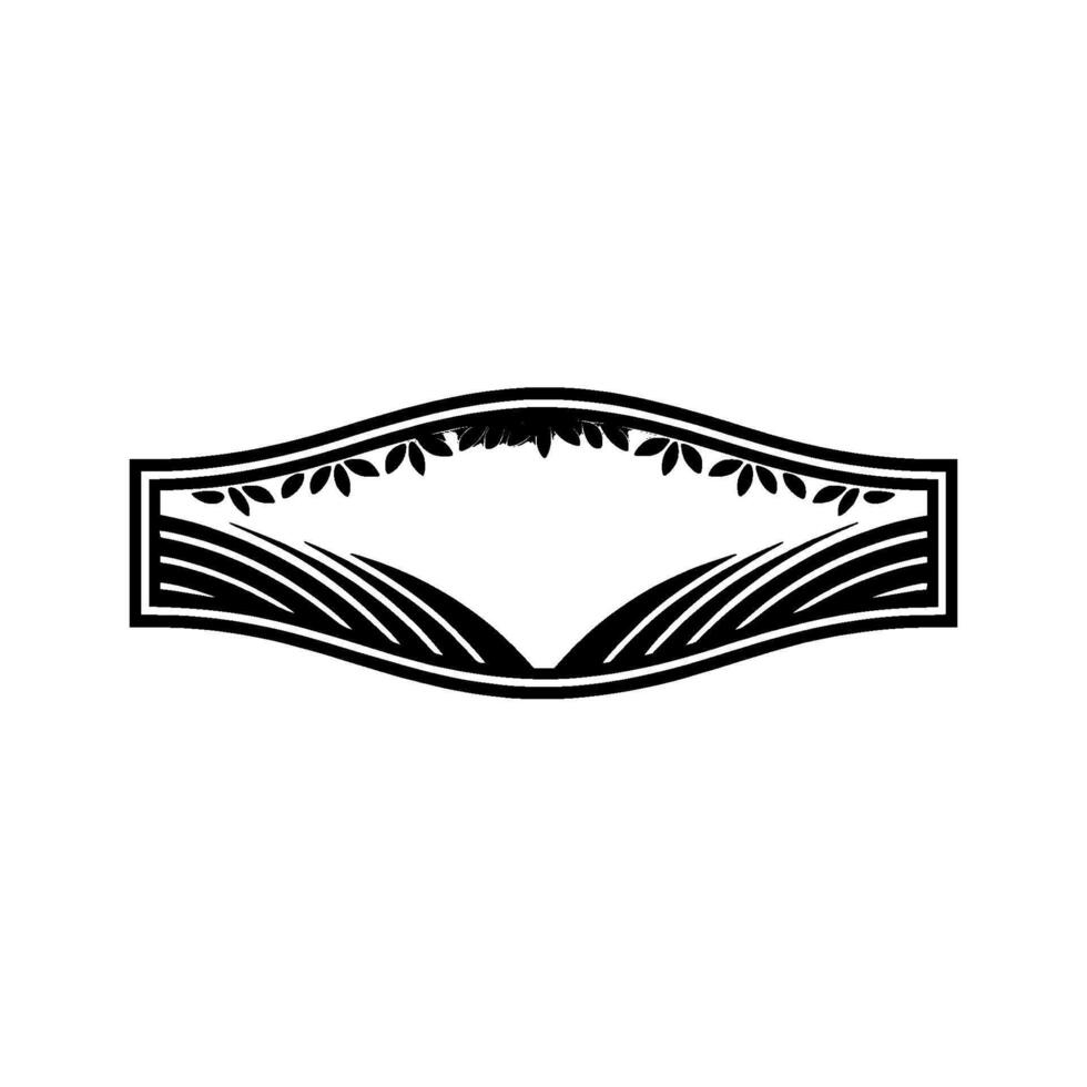 Stylized Agricultural Emblem, Vintage Silhouette vector