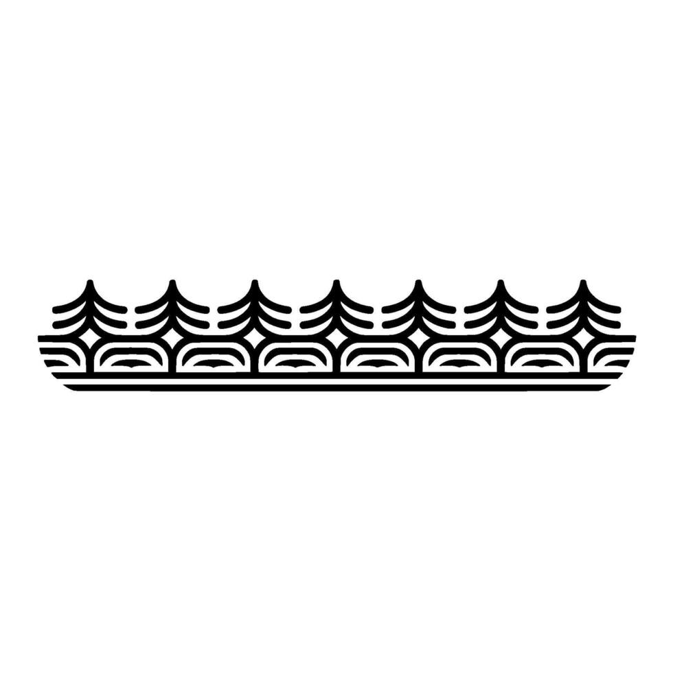 Minimalist Pine Tree Border, Geometric , Subtle Gradient vector