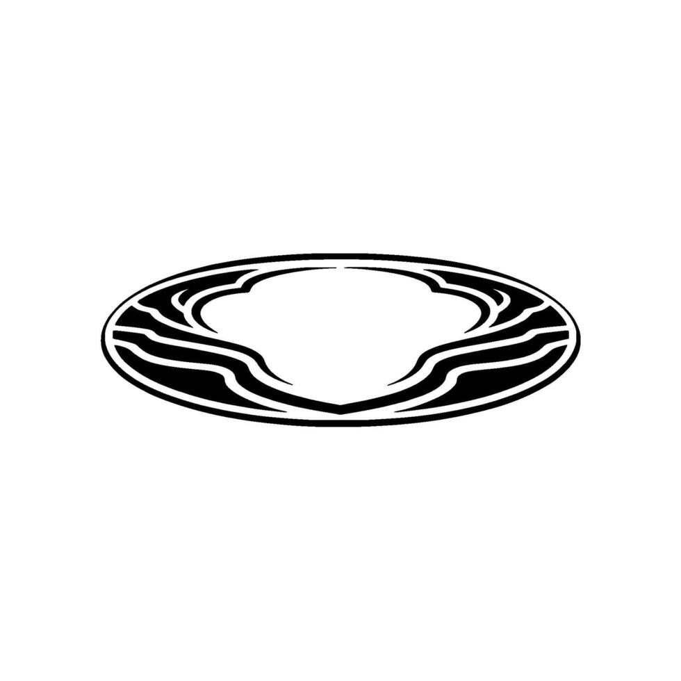 Abstract Wave Steering Wheel Emblem, Minimalist vector