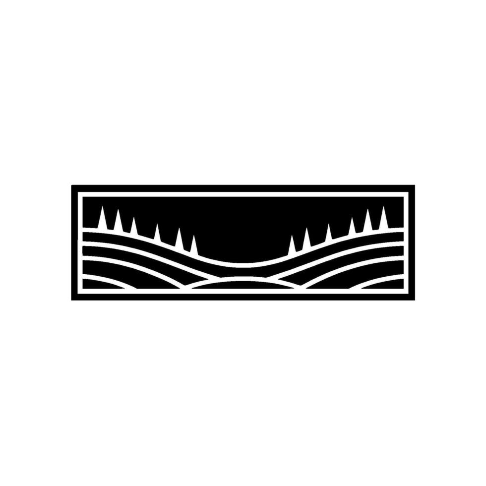 Minimalist Mountainscape, Geometric Horizon, Landscape vector