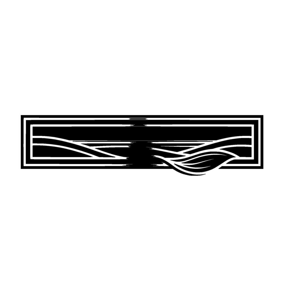 Abstract Ocean Wave Border, Minimalist vector