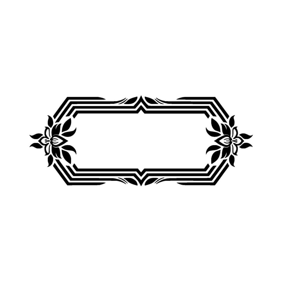 Elegant Deco Frame, Botanical Ornamentation vector
