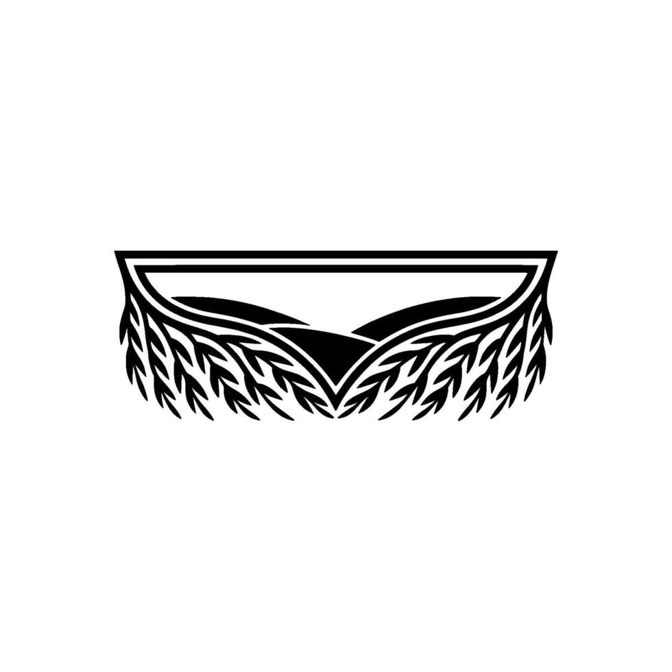 Geometric Horizon, Tribal Silhouette, Serene Landscape vector