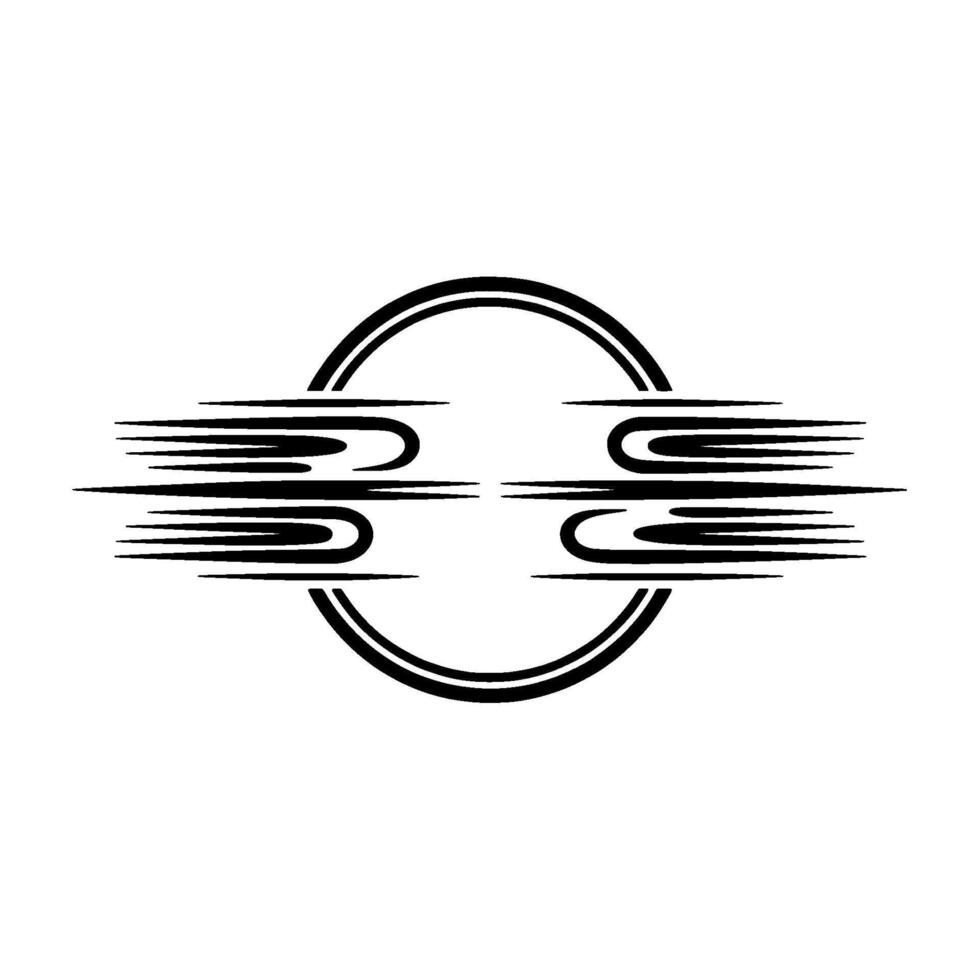 Minimalist Circular Wave Emblem, Modern vector