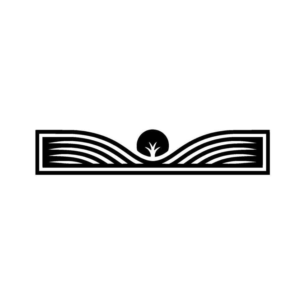 Minimalist Horizon Seed of Hope Rural Serenity vector