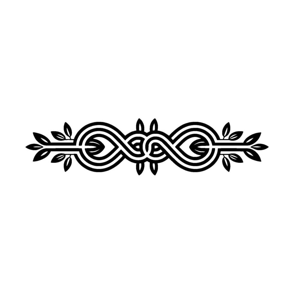 Elegant Celtic Knot Border, Vintage Element vector