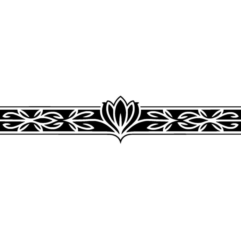 Elegant Floral Border, Vintage , Decorative Element, alternate version 373 vector