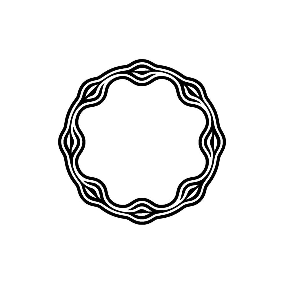 Abstract Celtic Circle, Minimalist , Circular Frame vector