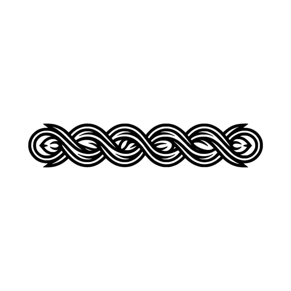 Intricate Celtic Knot Border, Minimalist, Ornament vector