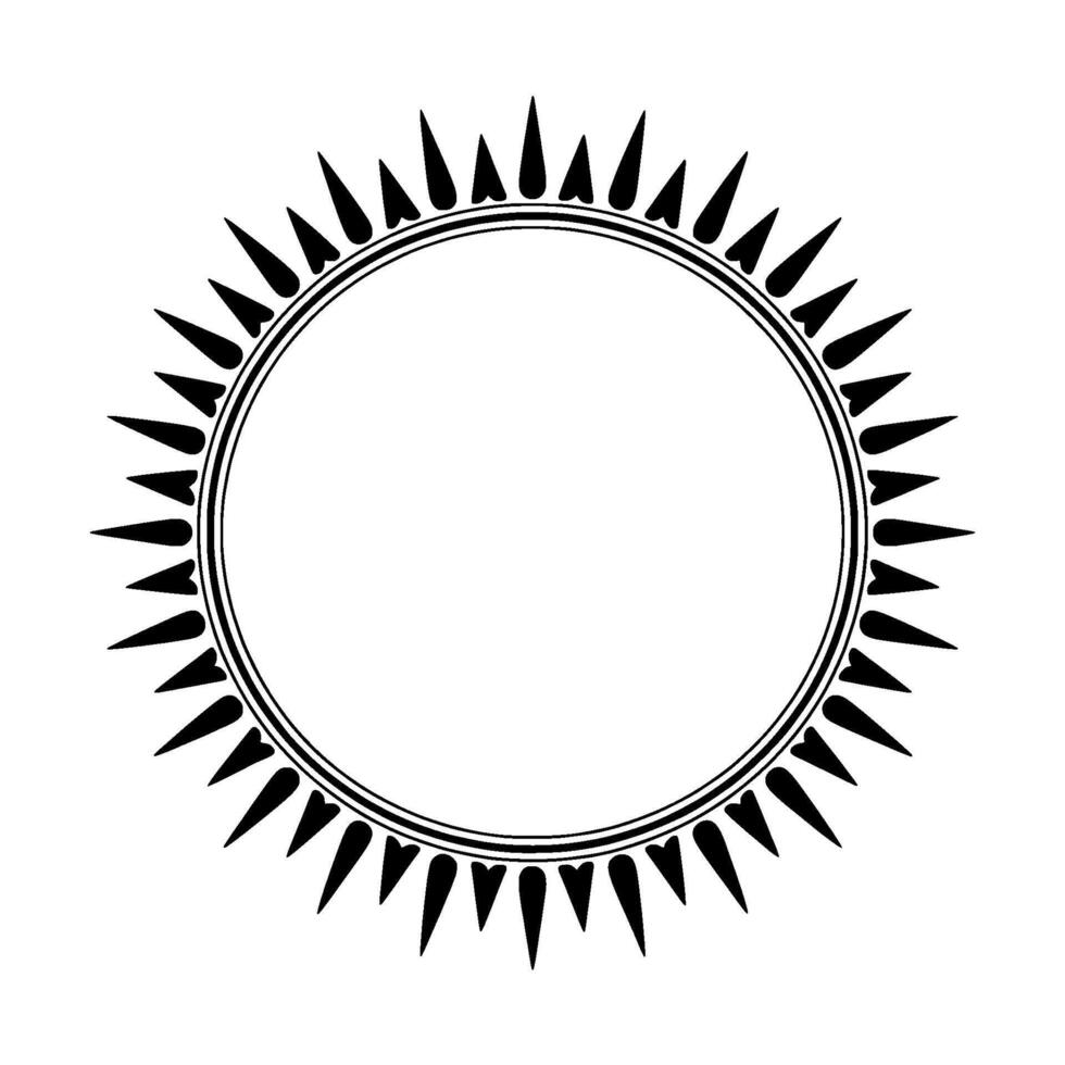 Geometric Tribal Circle Frame, Minimalist - Modern vector