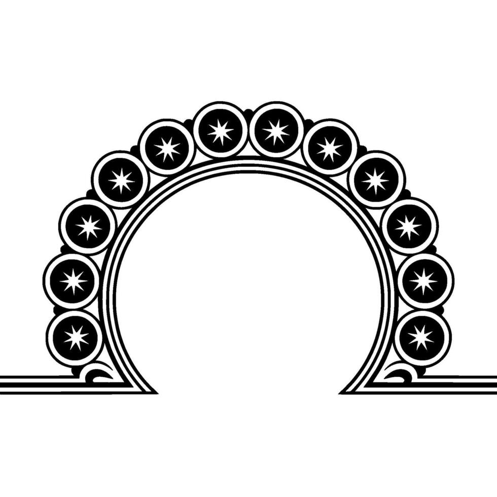 Celestial Arch Minimalist Starburst Gateway vector