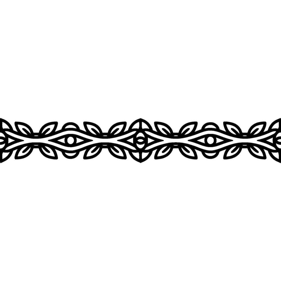 Elegant Botanical Border, Vintage Style, Decorative Element, Laurel vector