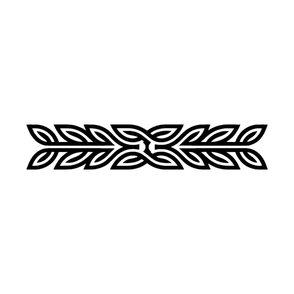 Celtic Leaf Border, Elegant , Vintage Motif vector