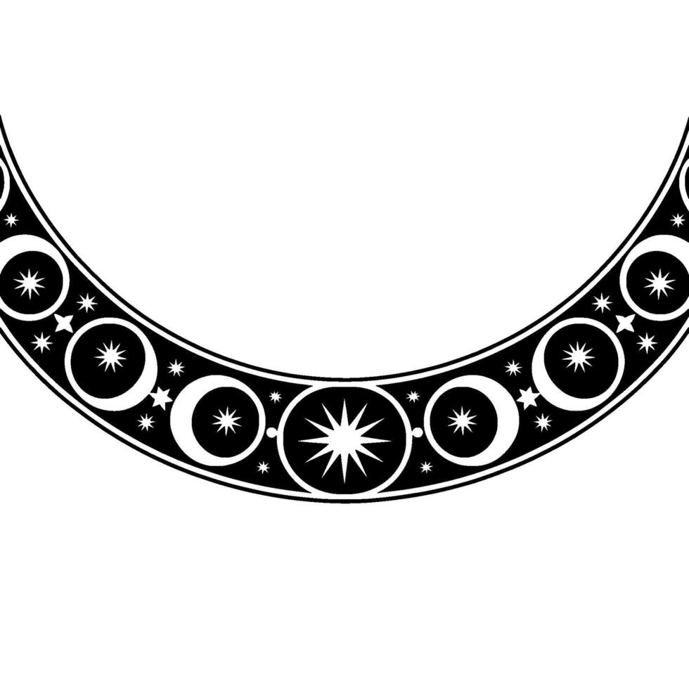 Celestial Cycle Lunar Phases Starry Night vector