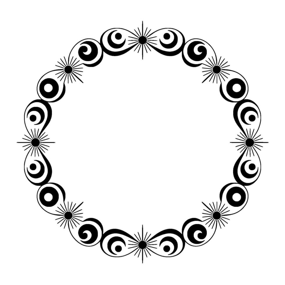 Elegant Circular Ornament, Vintage , Decorative Border, Intricate vector