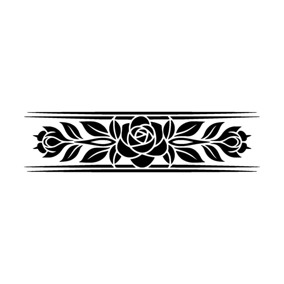 Elegant Floral Border, Vintage , Decorative Element - Vintage style vector
