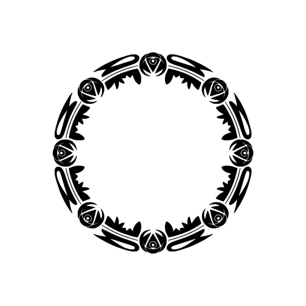 Tribal Circle Ornament, Native American Motif, Minimalist vector