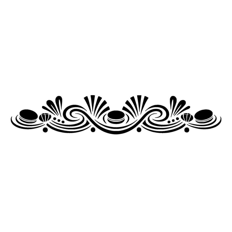 Elegant Swirl Border, Vintage Decorative Element - Flourish vector