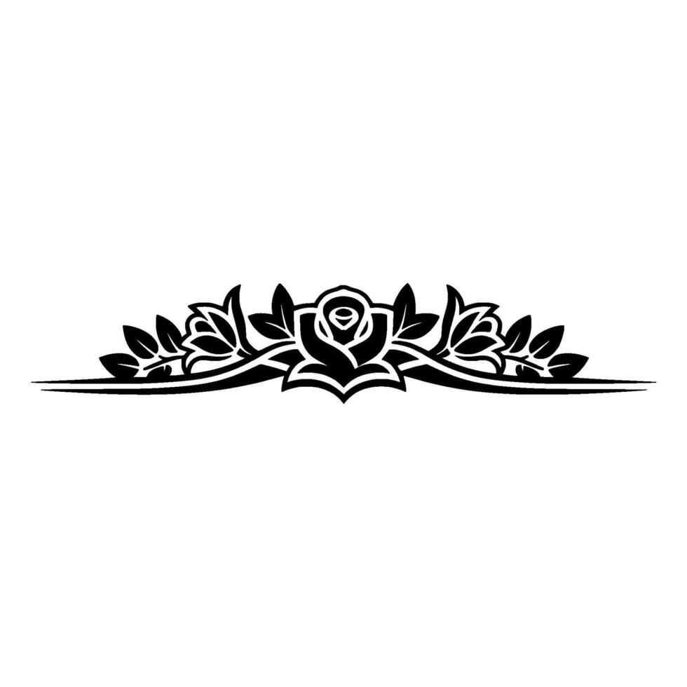 Elegant Floral Border, Vintage , Decorative Element, alternate version 376 vector