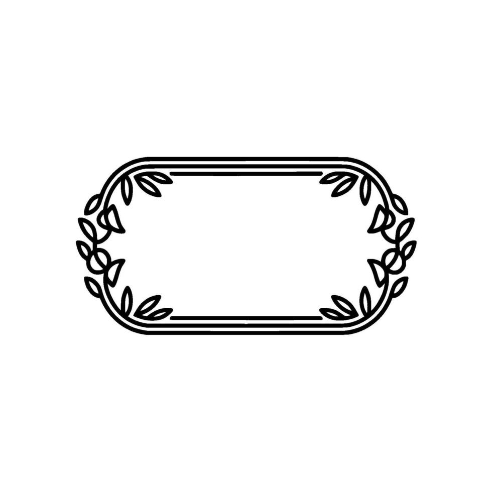 Elegant Botanical Frame, Minimalist - Composition vector