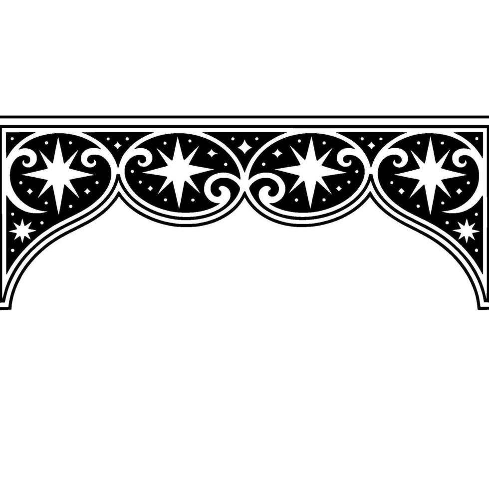 Ornate Arch Decorative Border, Vintage Style vector