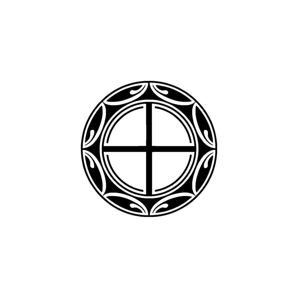 Intricate Celtic Circle Emblem, Vintage vector