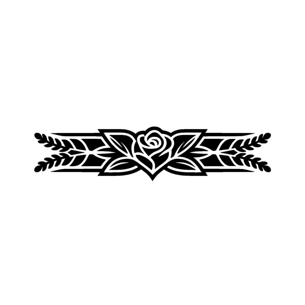 Elegant Floral Border, Vintage Element, alternate version 72 vector