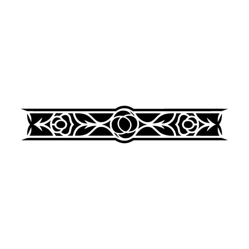 Intricate Art Nouveau Floral Border, Elegant vector