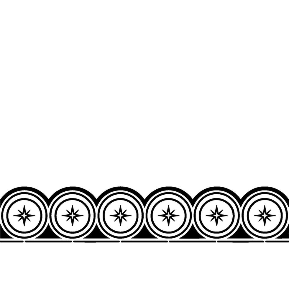Stylized Star Border, Vintage Decorative Element vector