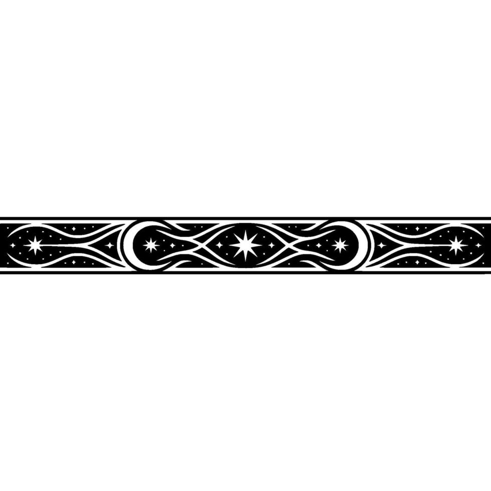 Intricate Starburst Border, Vintage Decorative Element, Ornament vector