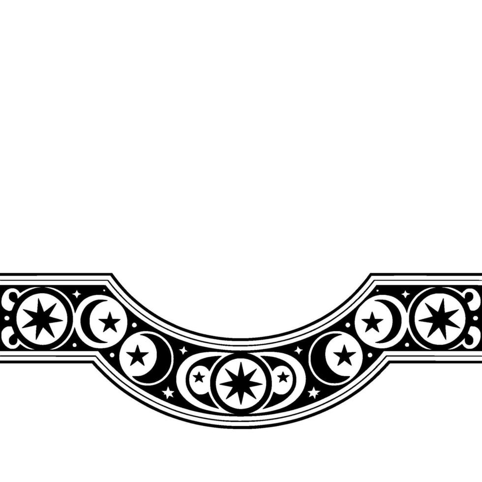 Ornate Starburst Border, Vintage , Decorative Element vector