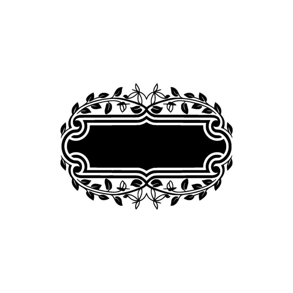 Elegant Vintage Frame, Botanical Ornamentation, Blank Space vector