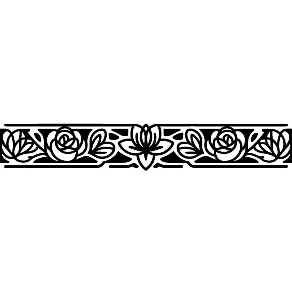 Intricate Celtic Floral Border, Vintage, Decorative vector