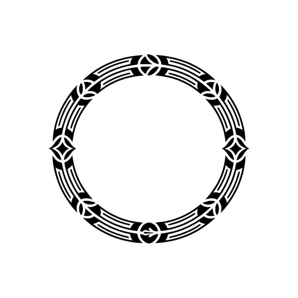 Intricate Celtic Circle Frame, Vintage, Border vector