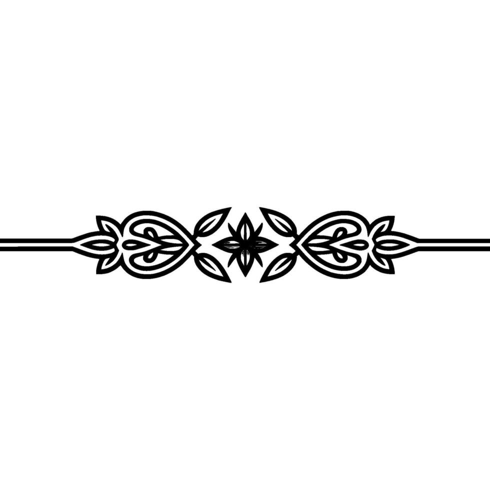 Elegant Linear Border, Decorative Element, Vintage Style vector