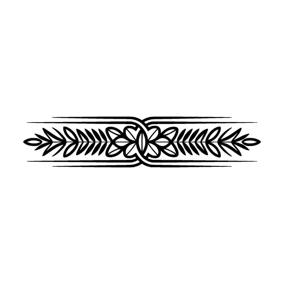 Elegant Botanical Border, Vintage Element, alternate version 26 vector