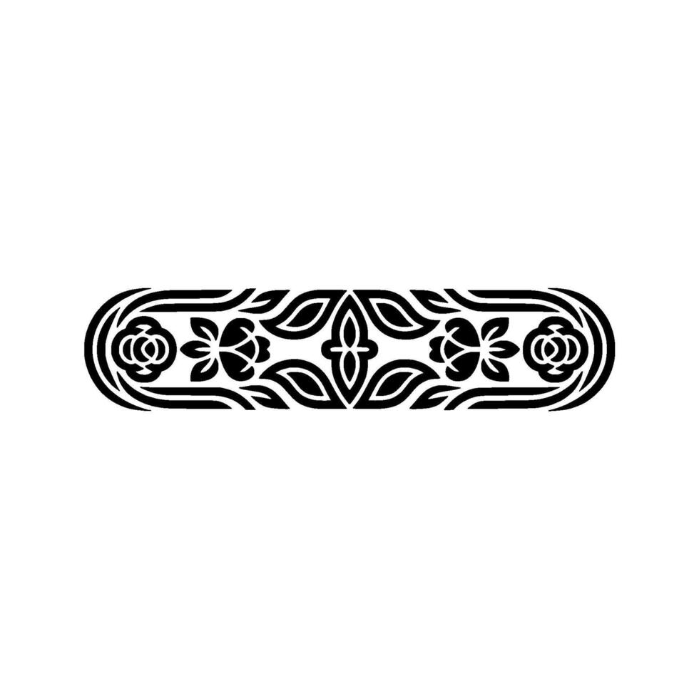 Elegant Floral Border, Vintage Element, alternate version 75 vector