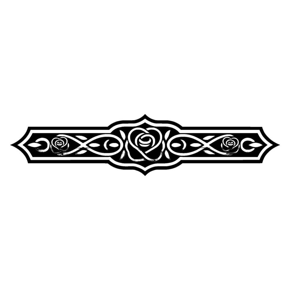 Intricate Celtic Border, Elegant Ornamentation, Vintage, Grey vector