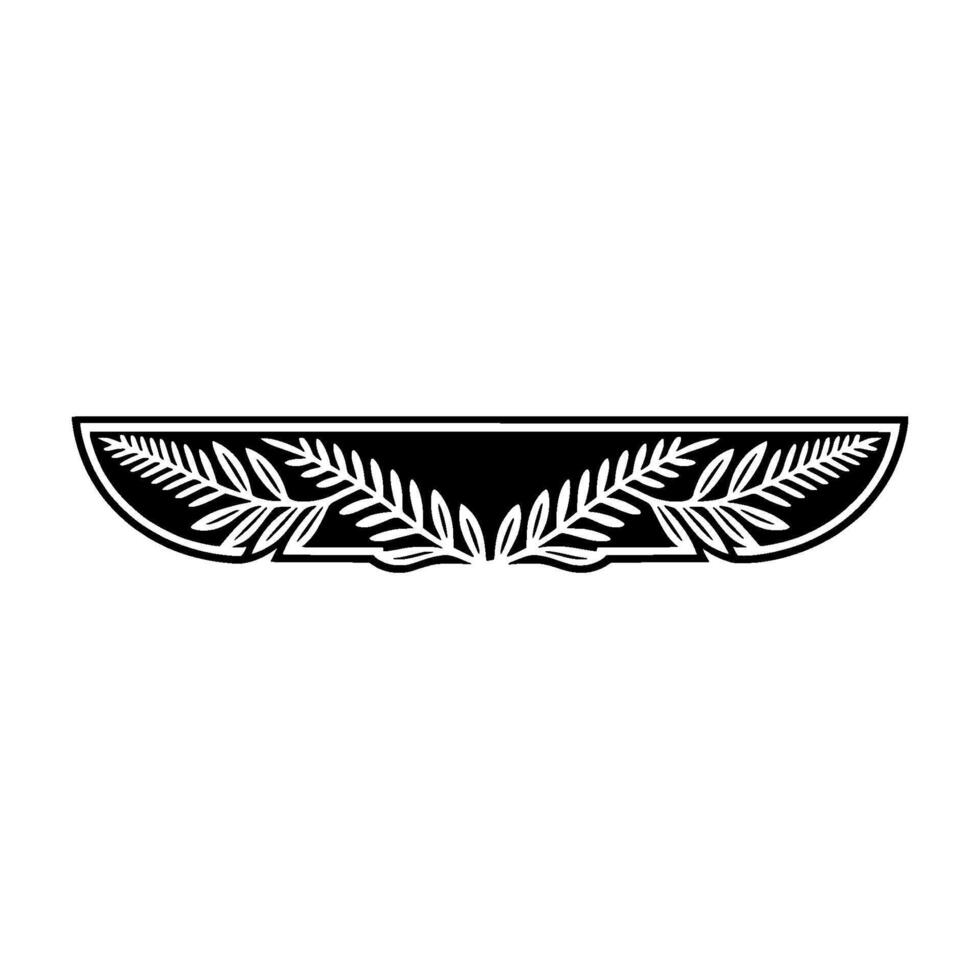 Stylized Fern Border, Minimalist vector