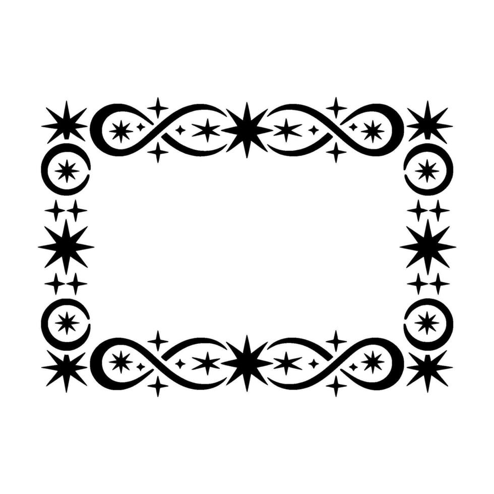 Celestial Frame Starry Border vector