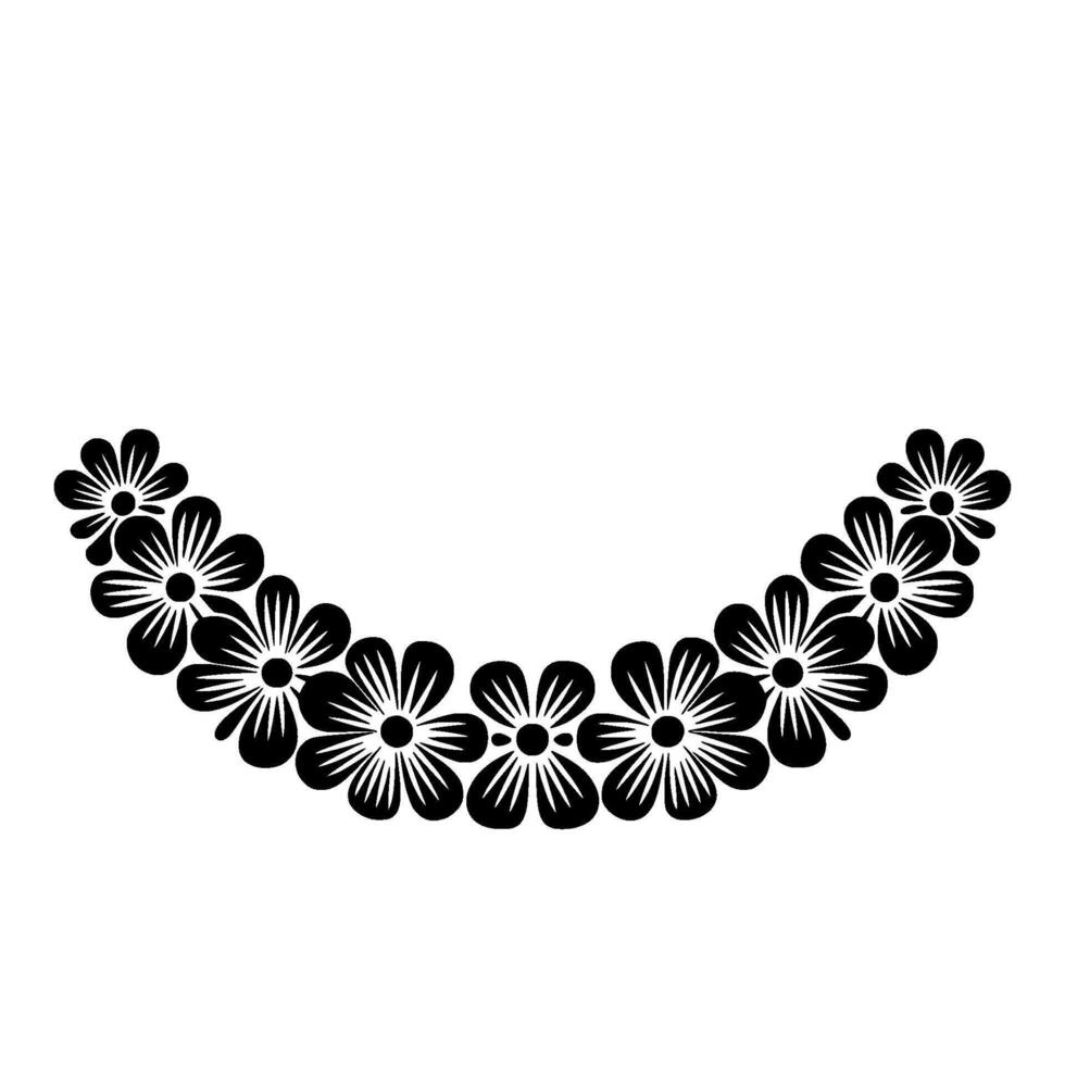 Stylized Floral Garland, Minimalist, Decorative vector