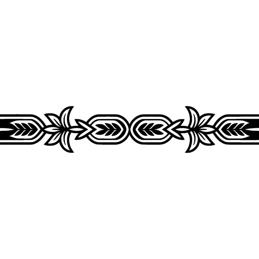 Stylized Tribal Border, Geometric Pattern vector