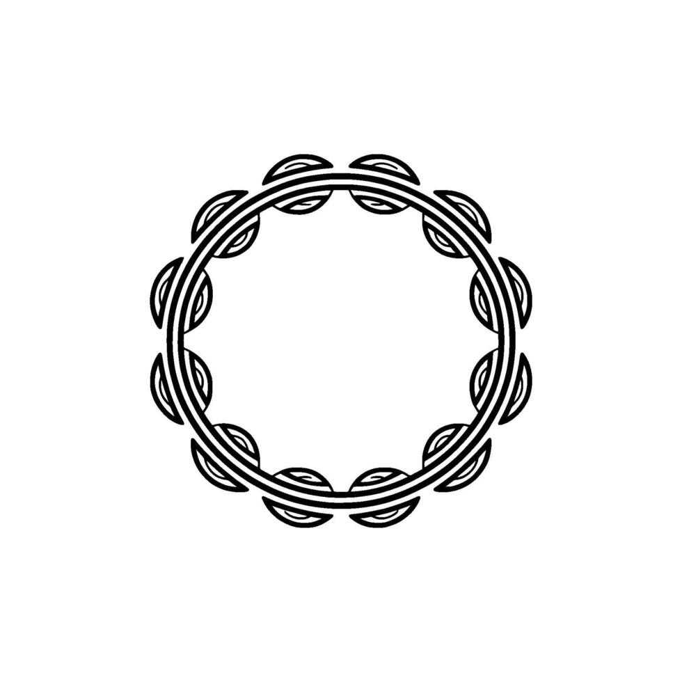 Intricate Wreath Border, Minimalist , Elegant Frame vector