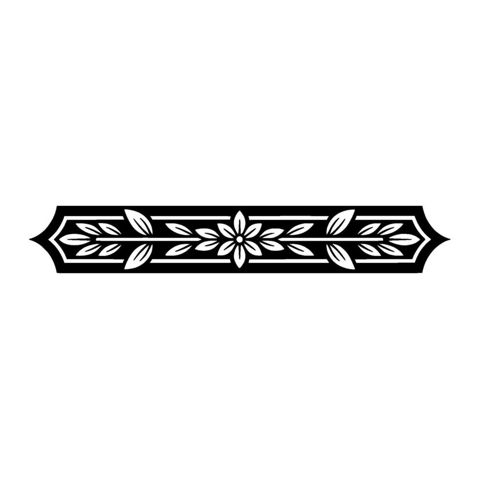Elegant Botanical Border, Vintage Element, alternate version 28 vector