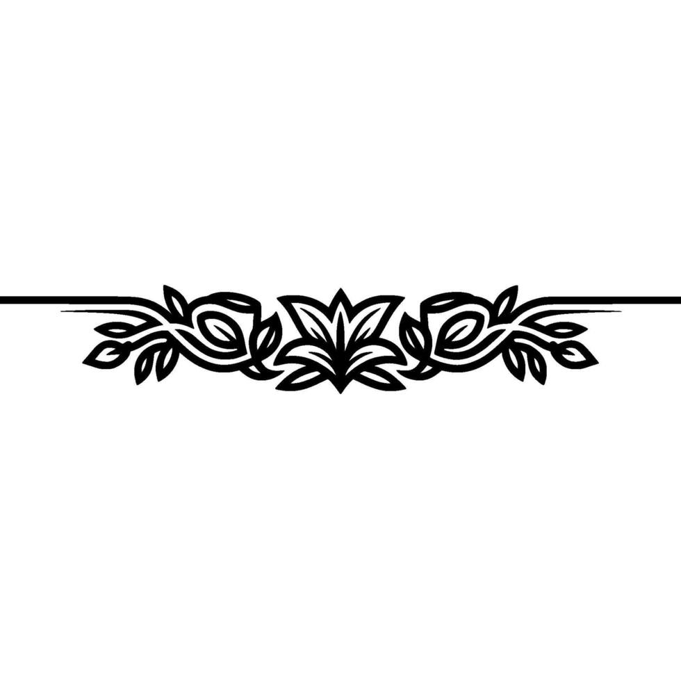 Elegant Floral Border, Vintage Element, alternate version 81 vector