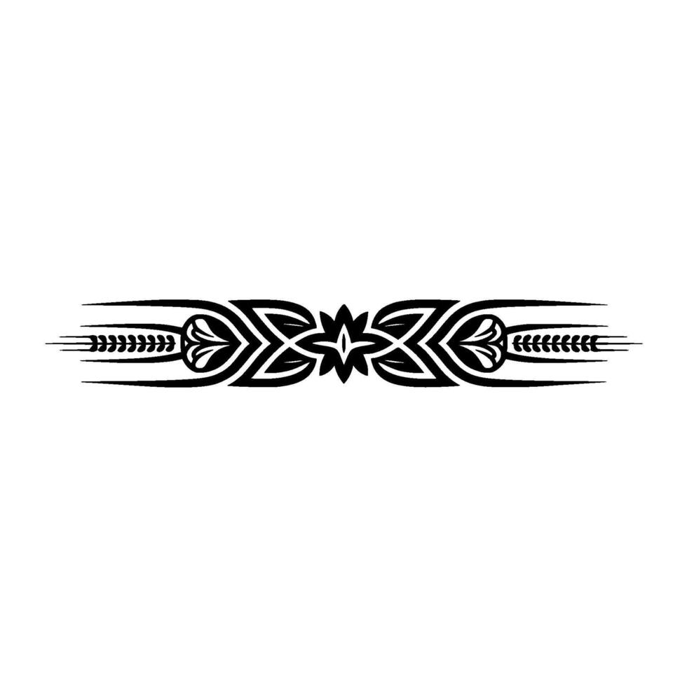 Intricate Tribal Border, Stylized Wheat Motif vector
