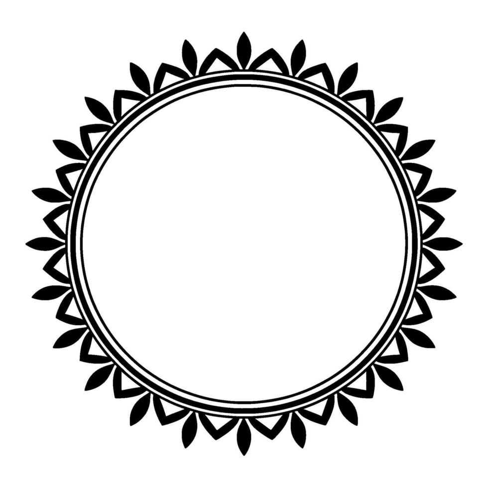 Elegant Circular Ornament, Minimalist , Blank Space vector