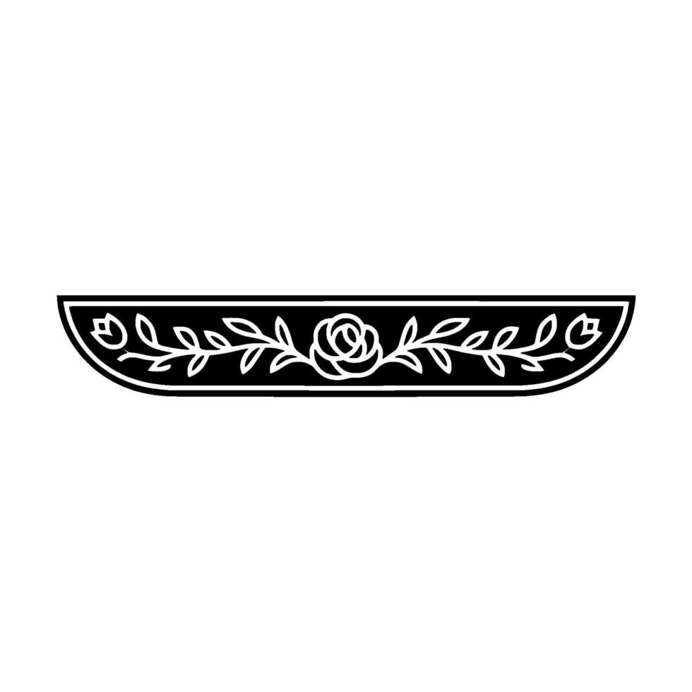 Elegant Floral Border, Vintage , Decorative Element, alternate version 386 vector