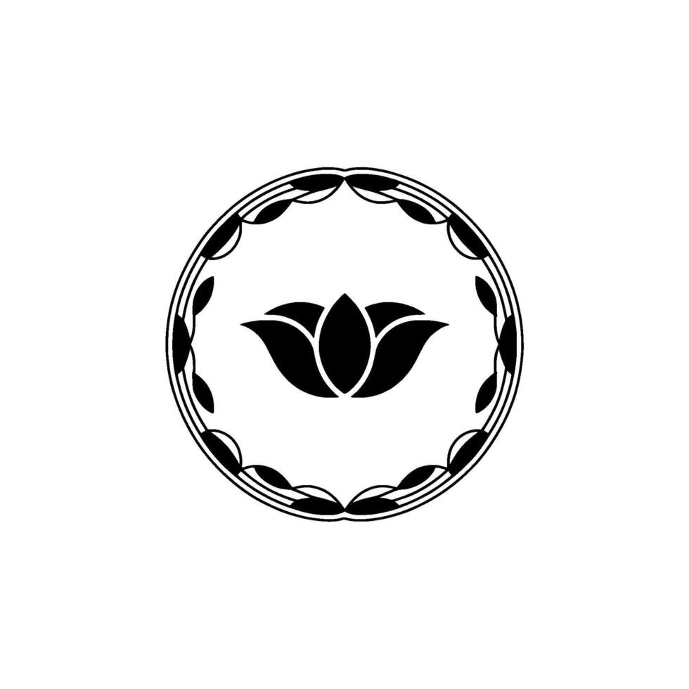 Elegant Floral Emblem, Minimalist , Serene Symbol, Lotus vector