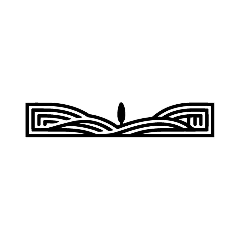 Geometric Wave, Minimalist , Abstract Symbol vector